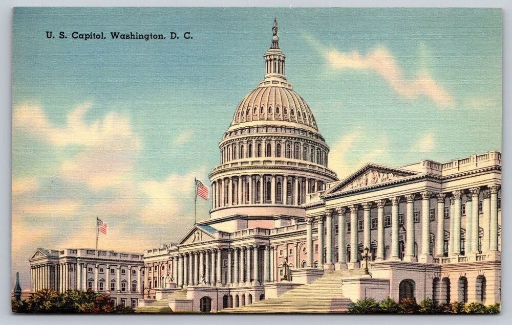 Vintage Colorchrome Postcard U.S. Capitol Washington D.C. #65836 Unused